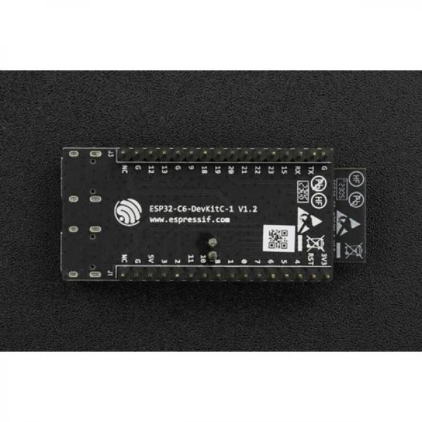 디바이스마트,오픈소스/코딩교육 > 파이썬/IoT 개발 보드 > ESP32,DFROBOT,ESP32-C6-DevKitC-1-N8 Development Board (8 MB SPI Flash) [DFR1054],8MB SPI 플래시가 있는 범용 모듈인 ESP32-C6-WROOM-1을 기반으로 하는 보급형 개발 보드 / 대부분의 I/O 핀은 쉬운 인터페이스를 위해 양쪽의 핀 헤더로 분리되어 있으므로 개발자는 필요에 따라 점퍼 와이어로 주변 장치를 연결하거나 브레드보드에 ESP32-C6-DevKitC-1을 장착