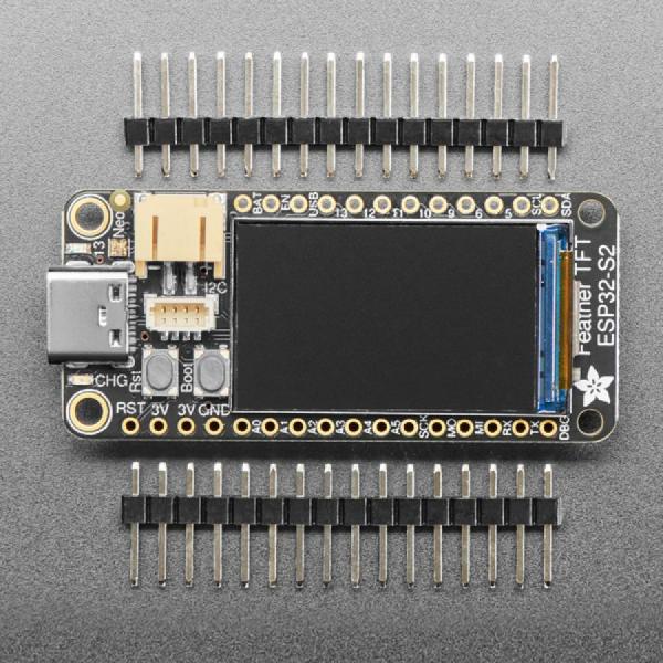 디바이스마트,오픈소스/코딩교육 > 파이썬/IoT 개발 보드 > ESP32,Adafruit,Adafruit ESP32-S2 TFT Feather - 4MB Flash, 2MB PSRAM, STEMMA QT [ada-5300],IPS TFT 컬러 디스플레이가 내장된 ESP32-S2 TFT Feather 보드 / 기본 USB 및 4MB 플래시 + 2MB PSRAM과 함께 제공