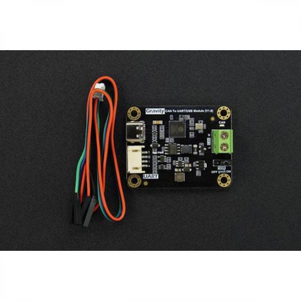 디바이스마트,MCU보드/전자키트 > 통신/네트워크 > CAN통신,DFROBOT,Gravity: CAN to TTL Communication Module [TEL0150],3.3V와 5V 모두 호환되는 CAN-to-UART 및 USB 1.0 통신 모듈 / AT 명령 프로토콜: SLCAN / 프로그래밍 언어: C++, Arduino C, 시리얼 어시스턴트