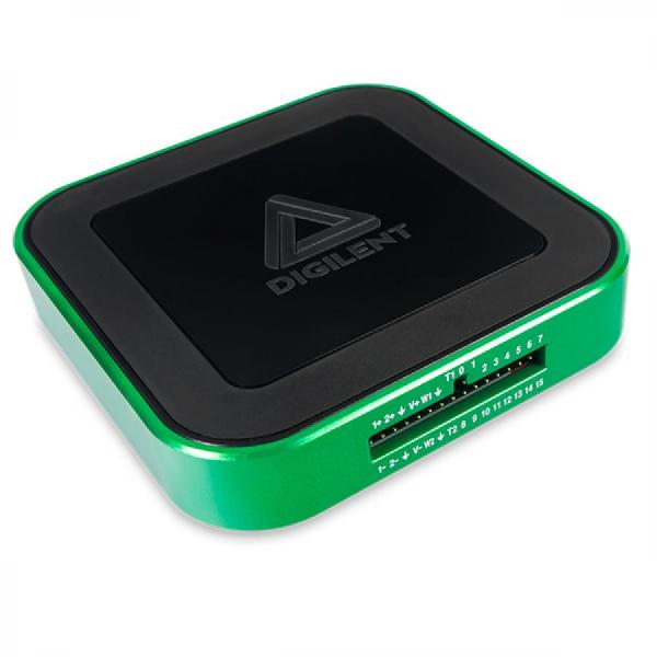 디바이스마트,MCU보드/전자키트 > 개발용 장비 > 아날라이저,Digilent,Analog Discovery 3: 125 MS/s USB 오실로스코프, 로직 아날라이저, 파형 발생기 및 가변 파워서플라이 410-415,최신 2채널 디지털 USB 오실로스코프 / 모든 채널에서 최대 125MS/s의 향상된 샘플링 속도 / 전원 공급 장치 최대 800mA / 입력 : +/-25V / BNC 어댑터 사용 시 30+MHz 대역폭 / 채널당 최대 125MS/s에서 14비트 분해능의 차동 채널 2개 / 휴대가 간편한 사이즈