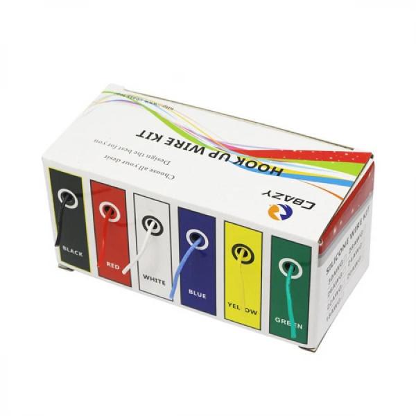 디바이스마트,케이블/전선 > KS/UL/절연전선 > 전선키트,CBAZY,20AWG 6색 실리콘 와이어 키트 (36M),6색 실리콘 와이어 키트 / 규격 : 20AWG / 색상 : 흑,적,백,청,황,녹 6색 / 길이 : 색상별 각 6M / 절연 재료: RUBBER