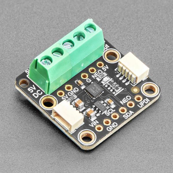 디바이스마트,LED/LCD > LED 인테리어조명 > 플렉서블 LED,Adafruit,Adafruit NeoDriver - I2C to NeoPixel Driver Board - Stemma QT [ada-5766],NeoPixel 드라이버 보드 / I2C / 800KHz 또는 1MHz I2C 클록