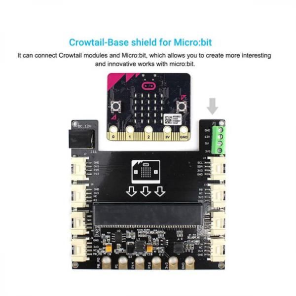 디바이스마트,오픈소스/코딩교육 > Micro:Bit > 마이크로비트 교육용키트,ELECROW,Crowtail-Starter Kit for Micro:bit [SEM0001T],부저, 광 센서, 서보, 초음파 거리 센서, OLED 등과 같은 20개 이상의 모듈이 포함 / 패키지 크기: 11.5 x 8 x 1.5인치