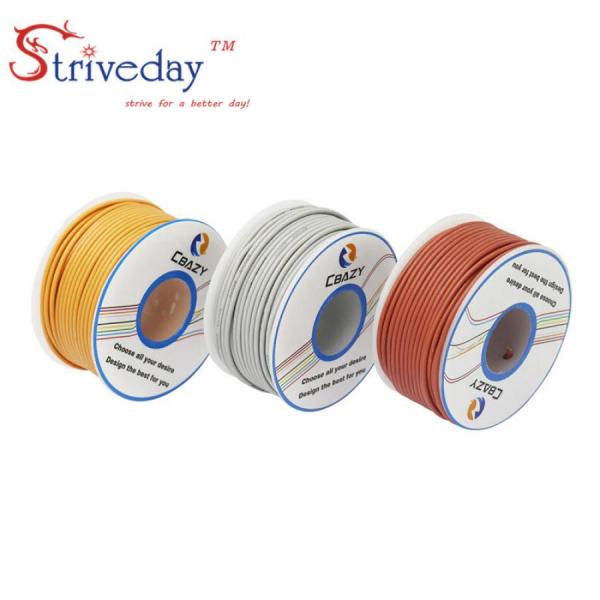 디바이스마트,케이블/전선 > KS/UL/절연전선 > 전선키트,CBAZY,24AWG 3색 실리콘 와이어 (90M) [빨강,검정,파랑],Color: red+black+blue /  Length: 24awg each roll 30 meters / total 90 meters / 24 AWG Flexible silicone wireTemperature: -60 degrees to 200 degrees-