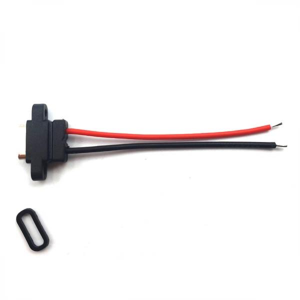 디바이스마트,커넥터/PCB > 산업/의료/방수 커넥터 > 방수용 커넥터,BIND,C타입 USB 3.1 방수 DIY 2핀 커넥터 [SZH-CON026],DIY 방수 커넥터 / 케이블 길이 : 약 68mm / 2핀 / 구멍 방향 : 전면