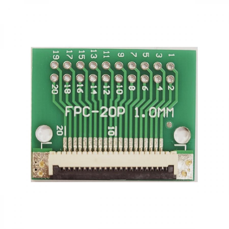 20핀, 1.0mm pitch FFC FPC to Connector 변환보드