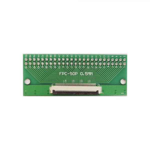 디바이스마트,커넥터/PCB > FFC/FPC 커넥터 > 50핀/51핀/52핀 커넥터,가나시이스,50핀, 0.5mm pitch FFC FPC to Connector 변환보드,커넥터 모듈 / FPC FFC to 커넥터 보드 / FFC FPC Cable 변환보드 / FFC FPC to 50pin Conector Board / 50P-0.5mm to 2.54mm 2x25Pin DIP Header / Connector 포함