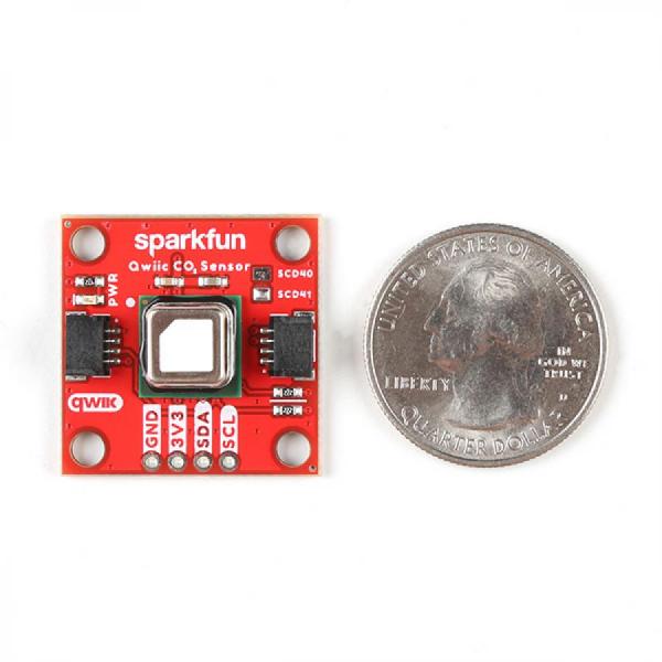 디바이스마트,MCU보드/전자키트 > 센서모듈 > 온도/습도 > 온습도겸용,SparkFun,CO₂ Humidity and Temperature Sensor - SCD41 (Qwiic) [SEN-22396],SCD41 / 이산화탄소, 온습도 센서 /  0~40000ppm의 농도를 400~5000ppm ±(40ppm+5%) 이상의 높은 정확도로 감지 / 3.3V