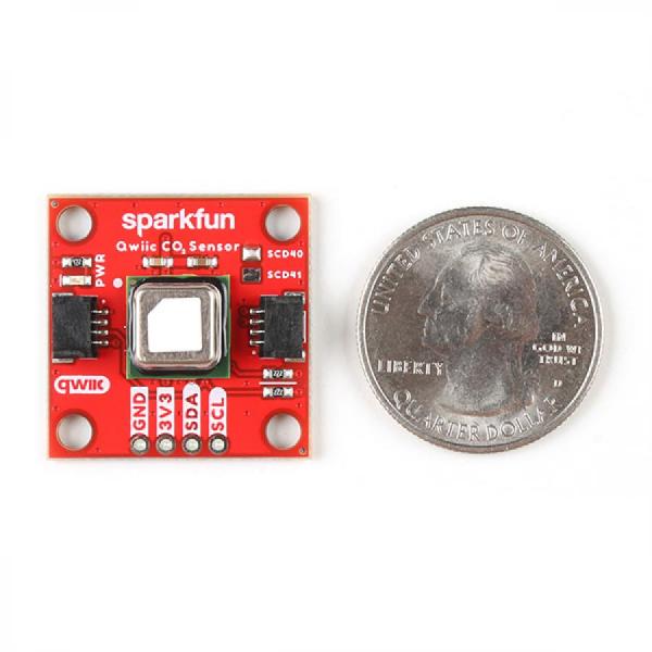 디바이스마트,MCU보드/전자키트 > 센서모듈 > 온도/습도 > 온습도겸용,SparkFun,CO₂ Humidity and Temperature Sensor - SCD40 (Qwiic) [SEN-22395],SCD40 / 이산화탄소, 온습도 센서 /  0~40000ppm의 농도를 400~2000ppm ±(50ppm+5%) 이상의 높은 정확도로 감지 / 3.3V