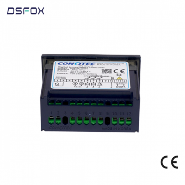 디바이스마트,기계/제어/로봇/모터 > 자동화(FA) > 제어 > 온도조절계,CONOTEC,하우스용 온도 조절기 DSFOX-GH30,입력 센서: NTC(10KΩ) / 규격: 77(W) x 35(H) x 66.5(D) / 출력: 3 relay 3A 250V AC, 2A / 정격 전압: 100~240V AC 50/60Hz / 측정 범위: -55.0~99.9℃, -60~200℉