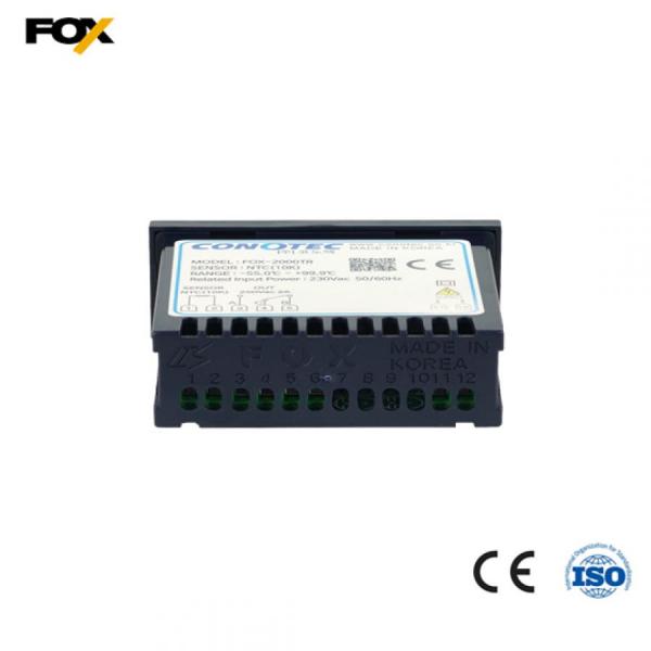 디바이스마트,기계/제어/로봇/모터 > 자동화(FA) > 제어 > 온도조절계,CONOTEC,온실용 온도 조절기 FOX-2000TR,입력 센서: NTC(10KΩ) / 규격: 77(W) x 35(H) x 78(D) / 출력: 2 relay 1C 1A 250V AC 2A / 정격 전압: 100~240V AC 50/60Hz / 온도 범위: -55.0~99.9℃