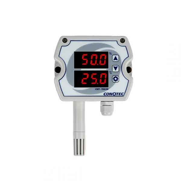 디바이스마트,기계/제어/로봇/모터 > 자동화(FA) > 제어 > 온도조절계,CONOTEC,디지털 온습도 트랜스미터 CNT-TM100,입력 센서: CNT-HDC12T (일체형) / 출력: (온습도) 전류 출력 4~20mA / 정격 전압: 24V DC 100mA 이상 / 측정 범위: -20.0~80.0℃ (±0.2℃), 0~100% Rh (±2%) / 벽걸이형