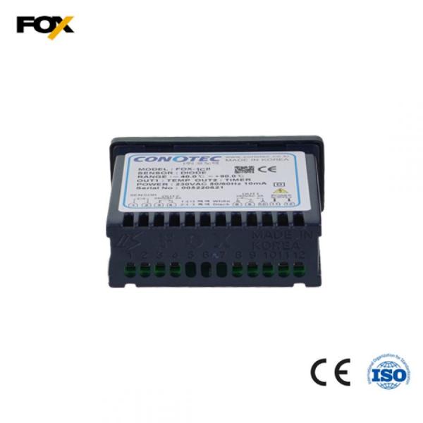 디바이스마트,기계/제어/로봇/모터 > 자동화(FA) > 제어 > 온도조절계,CONOTEC,디지털 온도 조절기 FOX-1CH,입력 센서: CA(K) / 규격: 77(W) x 35(H) x 78(D) / 출력: 1 relay 1C 250V AC 2A / 정격 전압: 100~240V AC 50/60Hz / 온도 범위: -50~400℃