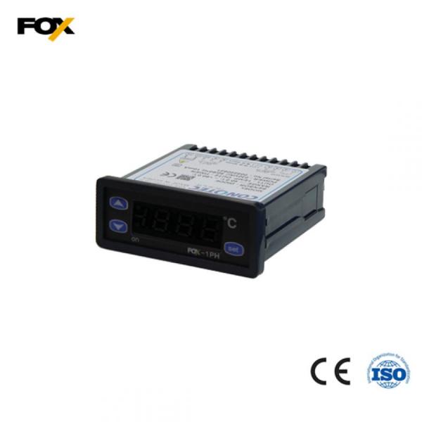 디바이스마트,기계/제어/로봇/모터 > 자동화(FA) > 제어 > 온도조절계,CONOTEC,디지털 온도 조절기 FOX-1PH,입력 센서: PT100Ω / 규격: 77(W) x 35(H) x 78(D) / 출력: 1 relay 1C 250V AC 2A / 정격 전압: 100~240V AC 50/60Hz / 온도 범위: -50~400℃