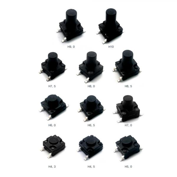 디바이스마트,스위치/부저/전기부품 > 스위치 > Tact 스위치(SMD타입),BIND,마이크로 방수 방진 택트 스위치(H10) [AK-TS-I015-28],방수 방진 Tact 스위치/ SMD 타입 / DC 12V / 길이 : 6mm*6mm*10mm