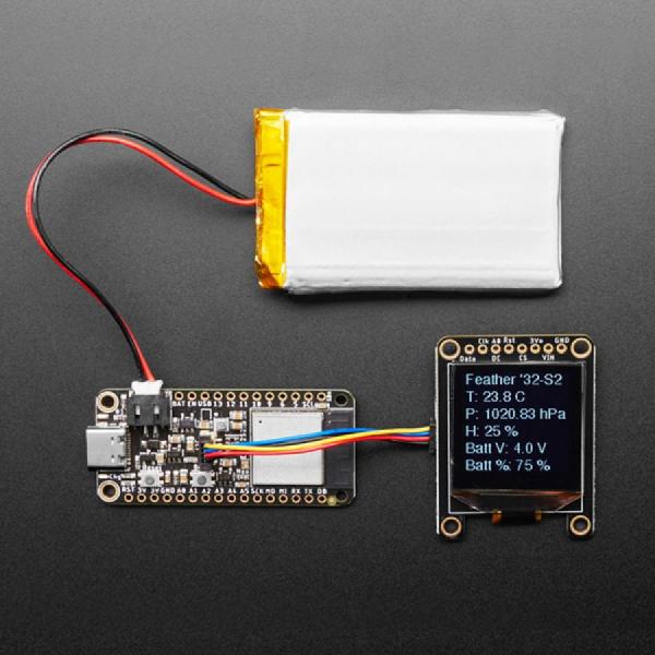 디바이스마트,오픈소스/코딩교육 > 파이썬/IoT 개발 보드 > ESP32,Adafruit,Adafruit ESP32-S2 Feather with BME280 Sensor - STEMMA QT - 4MB Flash + 2 MB PSRAM [ada-5303],ESP32-S2 Fether 모듈 / BME280 센서(온습도, 기압 센서) / 4MB 플래시 + 2MB PSRAM / STEMAA QT / 저전력 2.4GHz Wi-Fi SoC / 배터리 충전