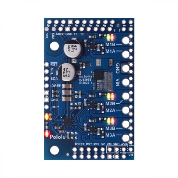 디바이스마트,MCU보드/전자키트 > 버튼/스위치/제어/RTC > 모터/모터컨트롤,Pololu,Motoron M3S550 Triple Motor Controller Shield Kit for Arduino #5069,Arduino용 Motoron M3S550 트리플 모터 컨트롤러 실드 / I2C  / 1.8V ~ 22V 에서 작동하며 모터당 최대 1.7A의 연속 출력 전류를 제공 / 납떔X