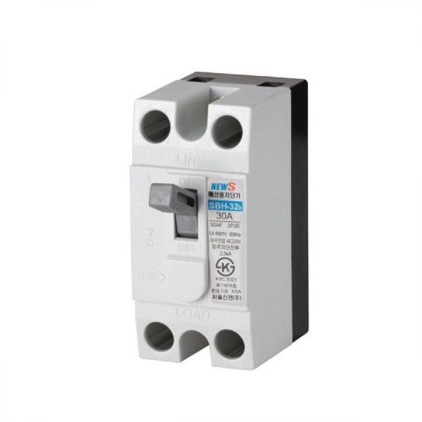 디바이스마트,기계/제어/로봇/모터 > 자동화(FA) > 배선 > 배선용차단기,서울산전,산업용 배선차단기 SBH-32b 15A,Screw 방식 / 열동식(Thermal, T) / 30AF / 극 수: 2P / 정격 전압: 220V 2.5kA / 정격 전류: 15A