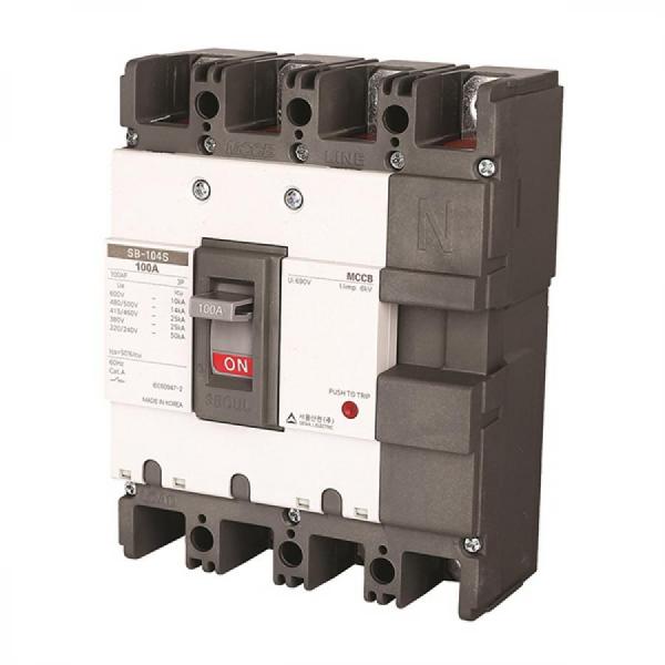 디바이스마트,기계/제어/로봇/모터 > 자동화(FA) > 배선 > 배선용차단기,서울산전,산업용 배선차단기 SB-104S 100A,Screw 방식 / 열동전자식(T.M) / 100AF / 극 수: 4P / 정격 전압: 460V 25kA / 정격 전류: 100A