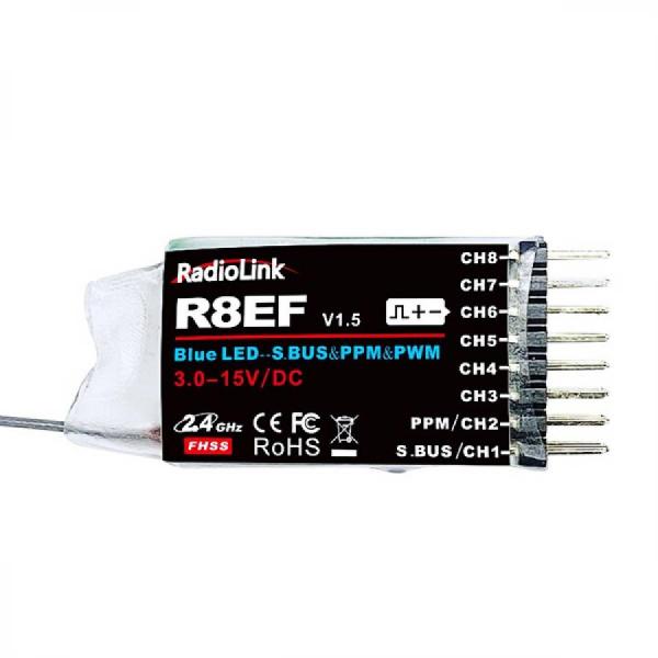 디바이스마트,기계/제어/로봇/모터 > 교육/취미로봇 > 드론/항공기 > 드론 송수신기,SMG,RADIOLINK 8채널 수신기 R8EF 2.4G [TYE-DR066],Radiolink R8EF 8채널 수신기 / 48.5*21*11mm / 7g / SBUS/PPM/PWM