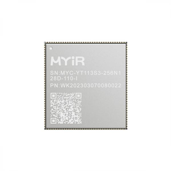 디바이스마트,MCU보드/전자키트 > 프로세서/개발보드 > ARM > 기타,MYiR,MYC-YT113X CPU Module [MYC-YT113S3-256N128D-110-I],T113-S3 프로세서 를 기반으로 하는 저비용 내장형 ARM SoM으로, 128MB DDR3 내장형 최대 1.2GHz 듀얼 코어 ARM Cortex - A 7 MPU , 단일 코어 HiFi4 DSP, 강력한 비디오 엔진 및 기가비트 이더넷, 2 x CAN, 2 x USB2.0 과 같은 광범위한 주변 장치 / 치수 : 37mm x 39mm / 1.0mm 피치 140핀 스탬프 구멍 확장 인터페이스