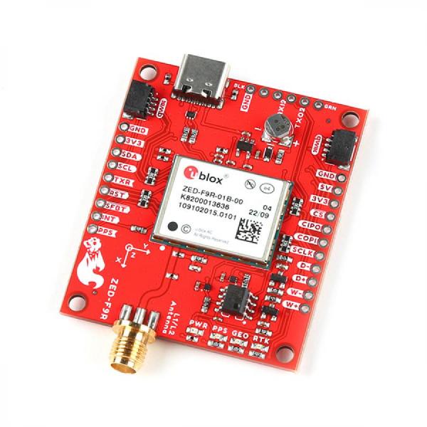 디바이스마트,MCU보드/전자키트 > 통신/네트워크 > GNSS/GPS > 정밀/고성능 GPS 모듈,SparkFun,SparkFun GPS-RTK Dead Reckoning Breakout - ZED-F9R, SMA (Qwiic) [GPS-22660],ZED-F9R 고정밀 GPS 보드 / 184채널 u-blox F9 엔진 GNSS / GPS+GLONASS+GALILEO / 2x Qwiic 커넥터 / Velocity Accuracy: 0.05m/s / Horizontal Position Accuracy: 0.01m with RTK