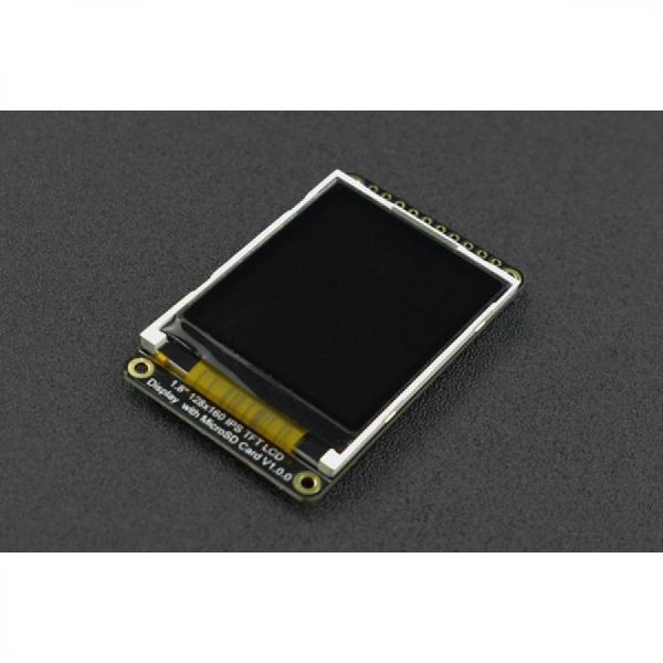 디바이스마트,MCU보드/전자키트 > 디스플레이 > LCD/OLED,DFROBOT,Fermion: 1.8' 128x160 IPS TFT LCD Display with MicroSD Card Slot (Breakout) [DFR0928],ST7735S 1.8 TFT 디스플레이 128x160 / SPI / SD카드 슬롯 / 아두이노 호환