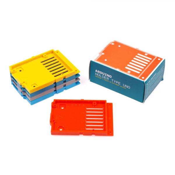 디바이스마트,오픈소스/코딩교육 > 아두이노 > 아두이노 정품 보드/쉴드/키트,아두이노,Holder Type Uno,X000018 / 아두이노 정품 / 아두이노 우노 전용 홀더 / 수량 1개(1팩)에 총 5개의 홀더(색상별) 포함 / 보드 및 작업대의 긁힘과 손상, 쇼트를 방지할 수 있습니다.