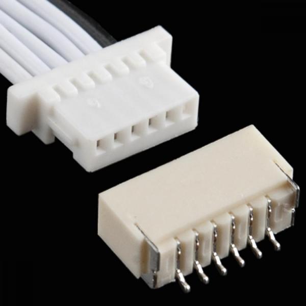 디바이스마트,케이블/전선 > 점퍼/하네스/악어/바나나 > 점퍼 와이어/케이블,SparkFun,JST SH Jumper 6 Wire Assembly - 8inch [PRT-10361],JST SH 6핀 점퍼 와이어 / 길이 : 20cm (8인치)