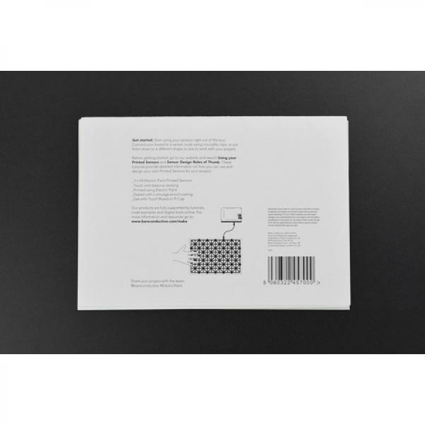 디바이스마트,MCU보드/전자키트 > 센서모듈 > 기울기/진동/충격/터치 > 지문/전도성/터치센서,DFROBOT,Bare Conductive Printed Sensor (Set of 3) [SEN0437],Electric Paint를 사용하여 스크린 인쇄된 유연한 종이 센서 / 전도, 접기 및 절단 / 방습 및 먼지 방지