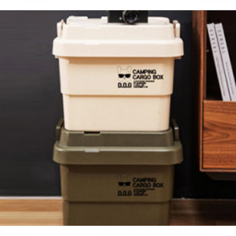 [도그독] 캠핑 카고박스 다용도 수납 정리함 50L (카키)