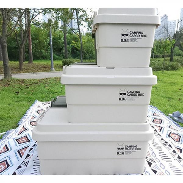 디바이스마트,EV 전기차/캠핑카/그린에너지 > 캠핑/보트 악세사리 > 캠핑용품 > 캠핑소품/공구,,[도그독] 캠핑 카고박스 다용도 수납 정리함 65L (카키),다용도 정리함 / 규격: 783×387×360mm 60L / 하중: 80~100kg / 색상: 카키
