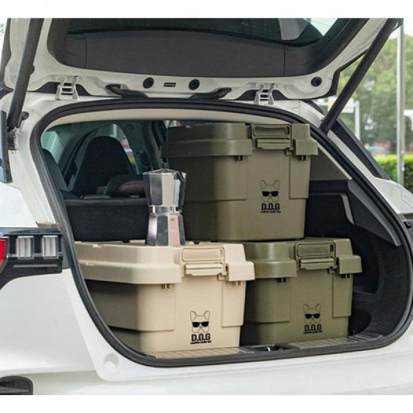 디바이스마트,EV 전기차/캠핑카/그린에너지 > 캠핑/보트 악세사리 > 캠핑용품 > 캠핑소품/공구,,[도그독] 캠핑 카고박스 다용도 수납 정리함 65L (카키),다용도 정리함 / 규격: 783×387×360mm 60L / 하중: 80~100kg / 색상: 카키