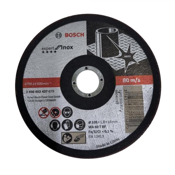 디바이스마트,수공구/전자공구/전동공구 > 작업공구 > 절단석,보쉬 BOSCH,4인치 절단석 스테인레스 2608603465,낱개 판매, 10개 단위 구매시 캔 포장 / 직경 : 105 mm / 내경 : 16 mm / 두께 : 1 mm  / 공정소재 : 스테인레스 스틸 / 제원 : WA 60 T BF / 원산지 : 중국