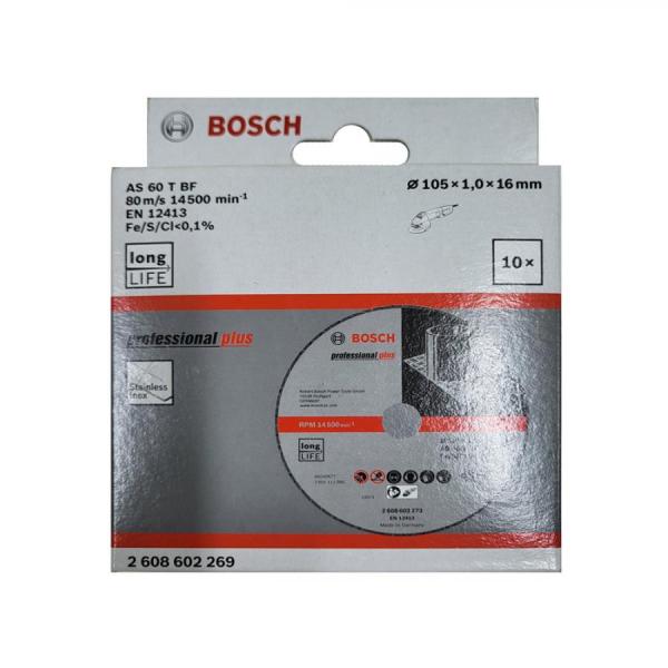 디바이스마트,수공구/전자공구/전동공구 > 작업공구 > 절단석,보쉬 BOSCH,4인치 절단석 고급형 스테인리스스틸 2608602269,낱개 판매, 10개 단위 구매시 박스 포장 / 직경 : 105 mm / 내경 : 16 mm / 두께 : 1 mm  / 공정소재 : 스테인레스 스틸 / 제원 : AS 60 T BF / 원산지 : 독일