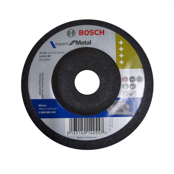 디바이스마트,수공구/전자공구/전동공구 > 작업공구 > 절단석,보쉬 BOSCH,5인치 연마석 철재용 6T 2608600263,직경 : 125 mm / 내경 : 22.23 mm / 두께 : 6.3 mm  / 공정소재 : 메탈 / 제원 : A 24 S BF / 원산지 : 필리핀