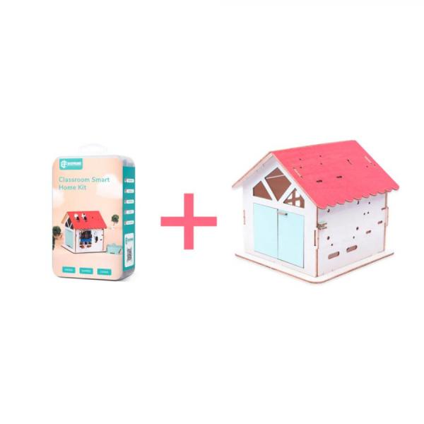 디바이스마트,오픈소스/코딩교육 > Micro:Bit > 마이크로비트 교육용키트,ELECFREAKS,ELECFREAKS Classroom Smart Home Kit [EF08297],IOT:bit 확장 보드, 충돌 센서, 180도 서보, 레인보우 LED, 노이즈 센서, 광 센서 및 OLED 디스플레이와 같은 구성 요소가 포함 / 다양한 기능을 지원하고 micro:bit 보드와 완벽하게 작동