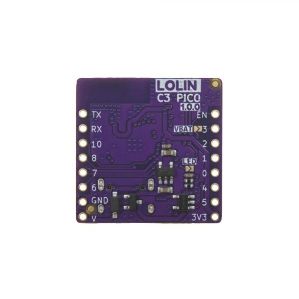 디바이스마트,오픈소스/코딩교육 > 파이썬/IoT 개발 보드 > WeMos > WeMos 정품보드/모듈,WeMos,[정품] LOLIN C3 Pico V1.0.0 ESP32-C3FH4 와이파이 블루투스 개발보드,ESP32-C3FH4 칩셋 전용 / 와이파이 블루투스 기반 IOT 개발보드 / USB-C / 4MB 플래시 / 마이크로파이썬, 아두이노 호환 / 25.4x25.4mm