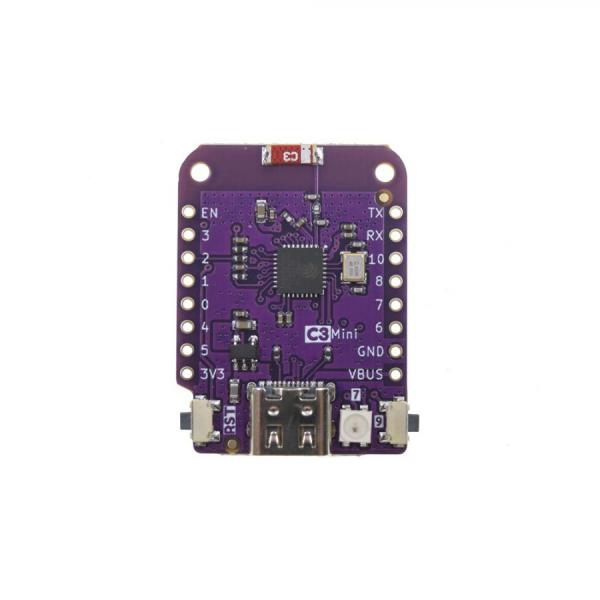 디바이스마트,오픈소스/코딩교육 > 파이썬/IoT 개발 보드 > WeMos > WeMos 정품보드/모듈,WeMos,[정품] LOLIN C3 Mini V2.1.0 ESP32-C3FH4 와이파이 블루투스 개발보드,ESP32-C3FH4 칩셋 전용 / 와이파이 블루투스 기반 IOT 개발보드 / USB-C / 4MB 플래시 / RGB LED, 안테나 성능 향상 / 마이크로파이썬, 아두이노 호환 / 25.4x25.4mm