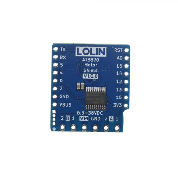 디바이스마트,오픈소스/코딩교육 > 파이썬/IoT 개발 보드 > WeMos > WeMos 정품보드/모듈,WeMos,[정품] LOLIN ATT8870 Motor Shield V1.0.0,D1 mini I2C Dual Motor / AT8870 모터 쉴드 / 6.5 ~ 38V
