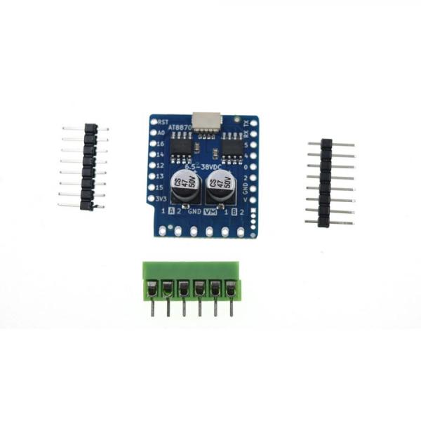 디바이스마트,오픈소스/코딩교육 > 파이썬/IoT 개발 보드 > WeMos > WeMos 정품보드/모듈,WeMos,[정품] LOLIN ATT8870 Motor Shield V1.0.0,D1 mini I2C Dual Motor / AT8870 모터 쉴드 / 6.5 ~ 38V