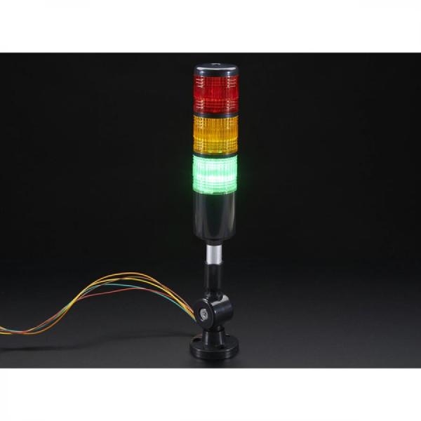 디바이스마트,MCU보드/전자키트 > 디스플레이 > LED,Adafruit,Tower Light - Red Yellow Green Alert Light with Buzzer - 12VDC [ada-2993],빨간색, 노란색, 녹색 경고등 / 12VDC / 180도 / 높이: 340mm