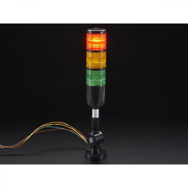 디바이스마트,MCU보드/전자키트 > 디스플레이 > LED,Adafruit,Tower Light - Red Yellow Green Alert Light with Buzzer - 12VDC [ada-2993],빨간색, 노란색, 녹색 경고등 / 12VDC / 180도 / 높이: 340mm