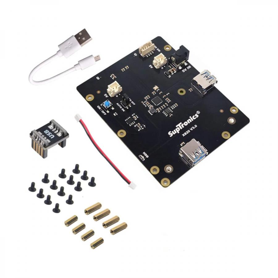 Raspberry Pi 3b+/3b X820 V3.0 2.5인치 SSD 확장 보드 + 아크릴 케이스 [K-0329]