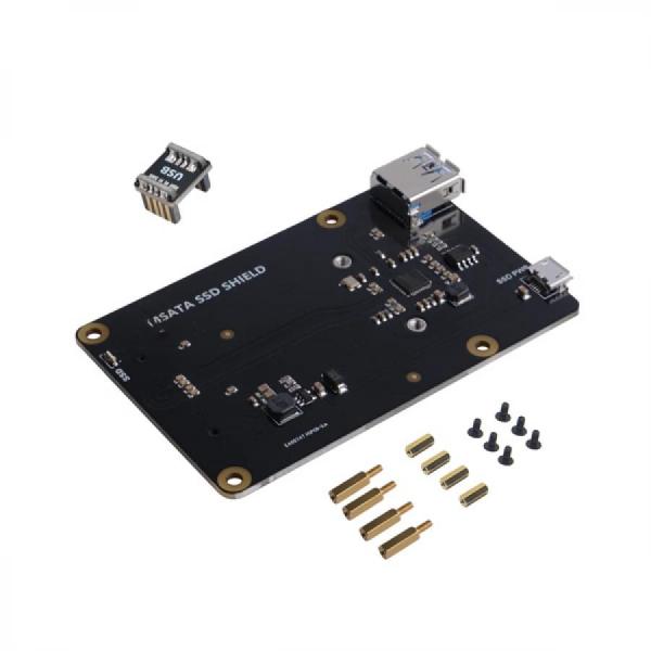 디바이스마트,오픈소스/코딩교육 > 라즈베리파이 > 라즈베리파이 확장보드/HAT,52PI,Raspberry Pi 3B+ X850 V3.1 mSATA SSD 확장 보드 [EZ-0081],라즈베리파이 SSD 확장보드 / MSATA SSD 드라이브 지원 / USB 3.0 / interface SSD, 5V power