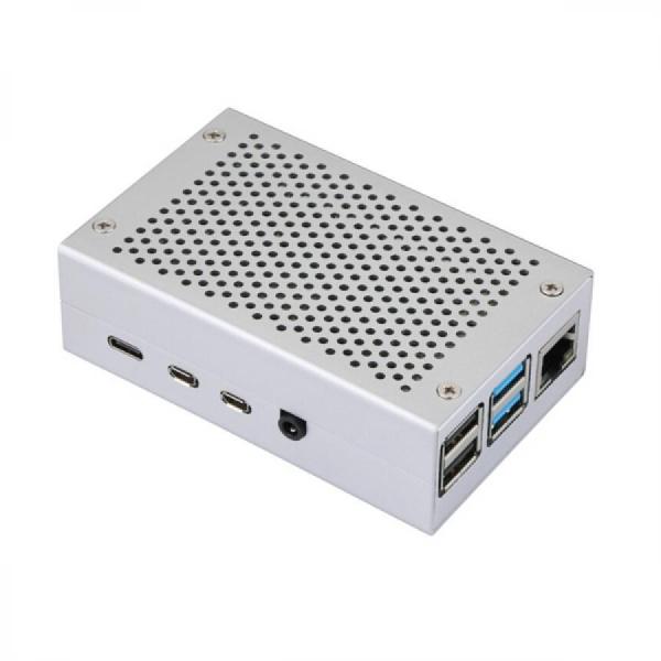디바이스마트,오픈소스/코딩교육 > 라즈베리파이 > 라즈베리파이 케이스,52PI,Raspberry Pi 3B+ 알루미늄 합금 은색 냉각 쉘 + 팬 모터 [Z-0184银],라즈베리파이 용 쉴 케이스 / WIFI 신호에 영향을 주지 않습니다. / 팬모터 포함 / 은색