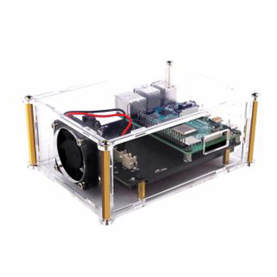 Raspberry Pi 4B X825 2.5인치 SATA HDD/SSD 스토리지 확장보드 전용 아크릴 케이스 [ZP-0113]