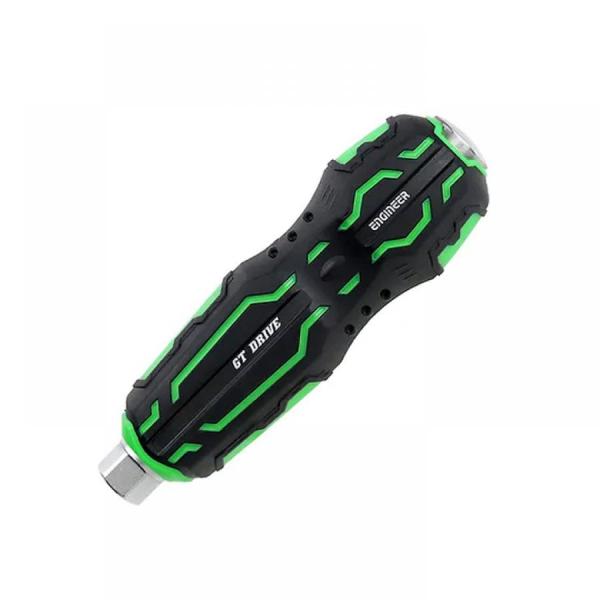 디바이스마트,수공구/전자공구/전동공구 > 작업공구 > 드라이버류 > 드라이버,ENGINEER,엔지니어 GT 드라이버 핸들 비트 세트 DZ-70,강력한 토크를 위한 인체공학적 디자인 / 13mm 육각 볼스터가 있어 렌치를 사용하여 높은 토크 출력이 가능 / 6.35mm (1/4")비트 호환 / 전장 : 121mm