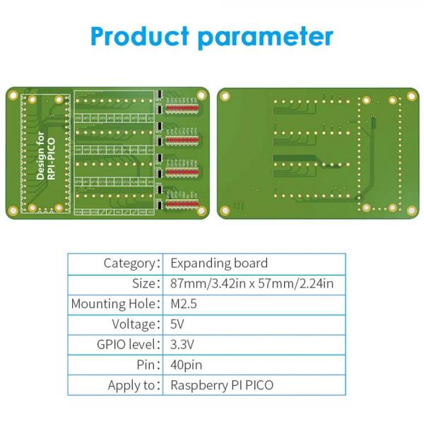 디바이스마트,오픈소스/코딩교육 > 라즈베리파이 > 라즈베리파이 확장보드/HAT,52PI,라즈베리파이 피코 터미널블록 확장 보드 [EP-0145],라즈베리파이 피코용 터미널블록 확장보드 / 87*57*22mm / GPIO LED 포함