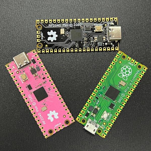 디바이스마트,오픈소스/코딩교육 > 파이썬/IoT 개발 보드 > RP2040/RP2350,Happy House,RP2040 Pico Black C타입 라즈베리파이 피코 호환보드 [CMODULE-14],기존 Raspberry PI Pico랑 동일스펙에서 C타입 커넥터가 추가된 버전 / 듀얼코어 ARM Cortex M0+ (최대 133 MHz) / 264KB SRAM + 2MB Flash / 26개의 다기능 GPIO 핀 / 온도센서 내장 / 구성품 : 블랙 x1